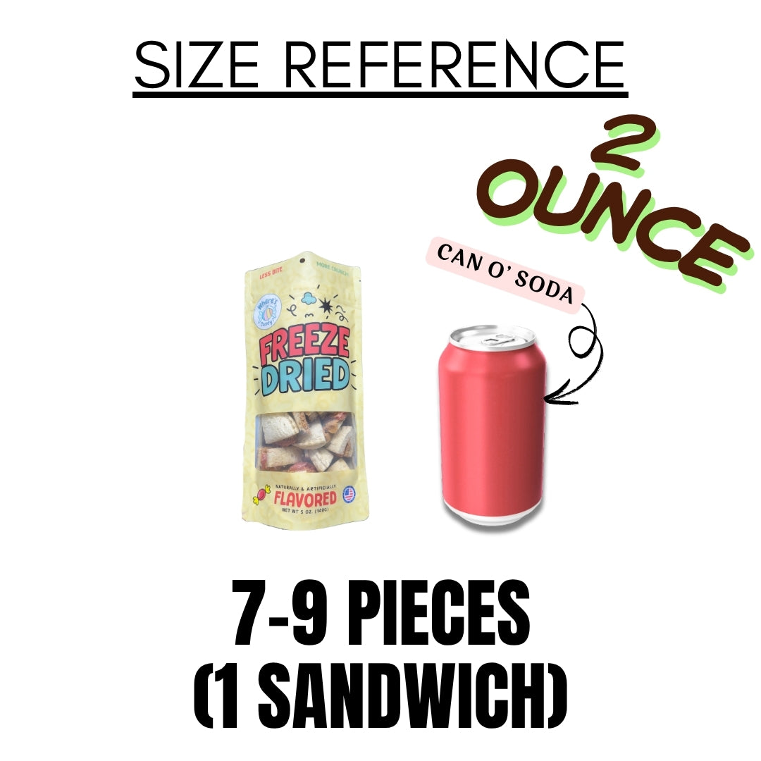 Freeze Dried Peanut Butter & Strawberry Jelly UncrustWittAbles Sandwich Bites