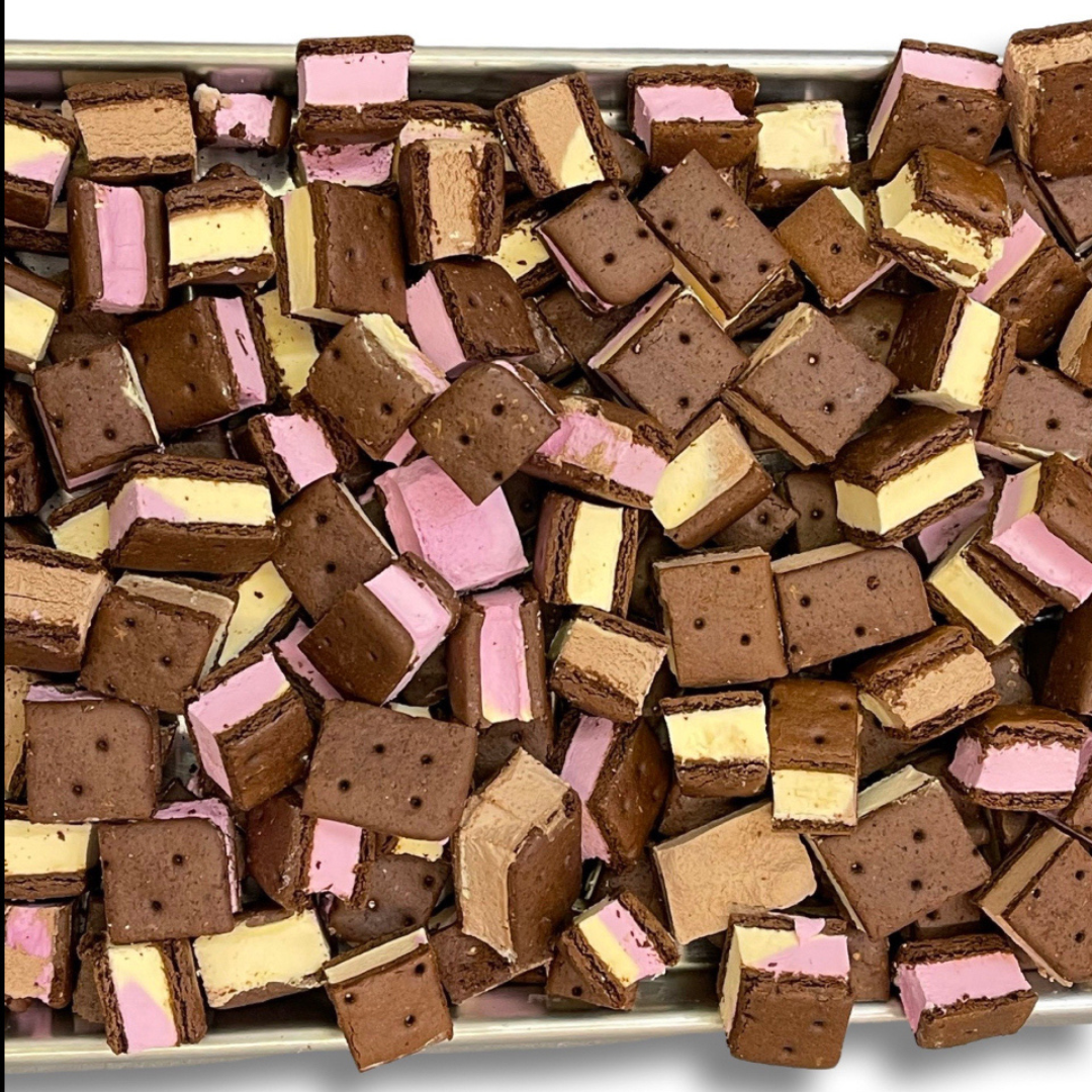 Freeze Dried Neapolitan Ice Cream Sandwich Bites