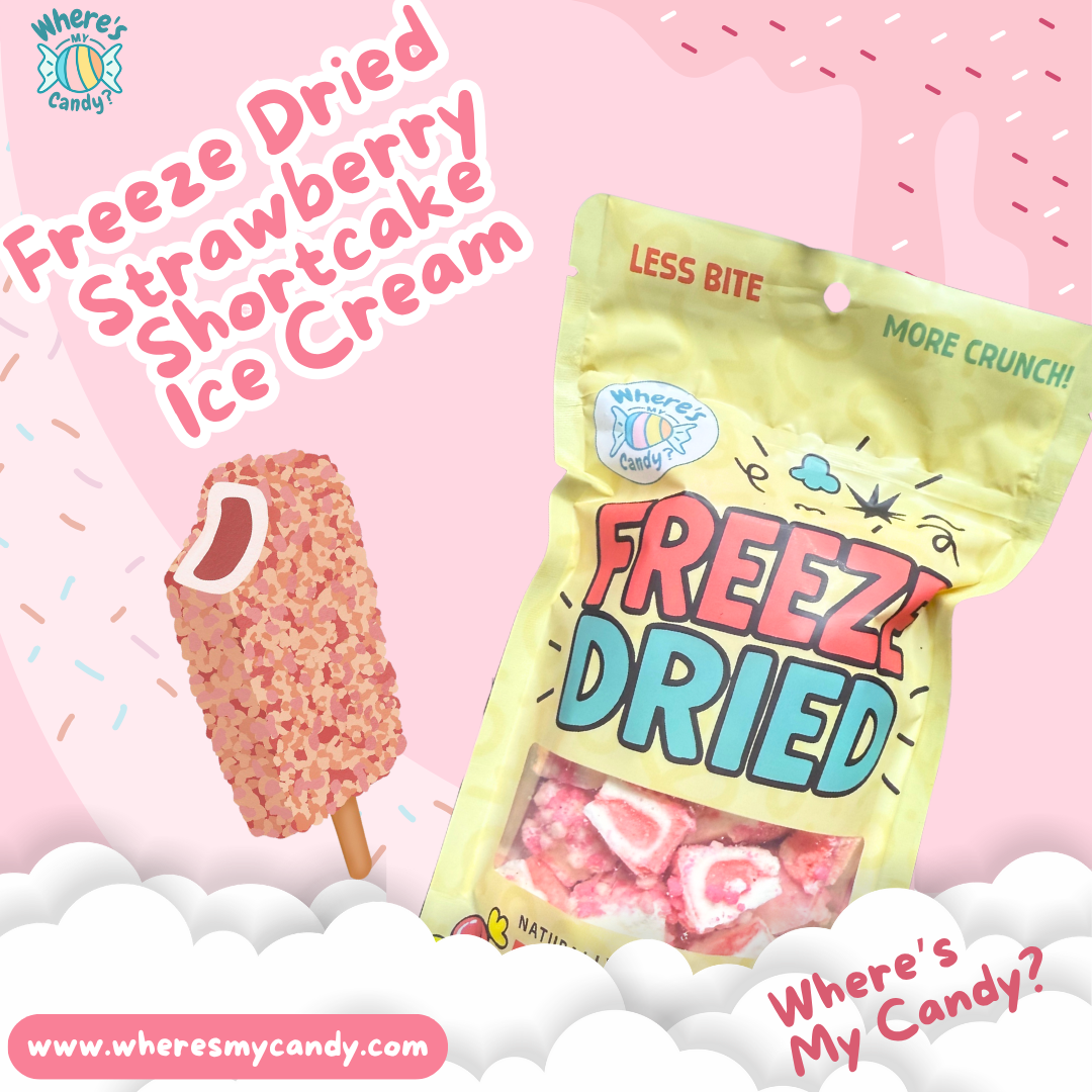 Freeze Dried Strawberry Shortcake Ice Cream Bites