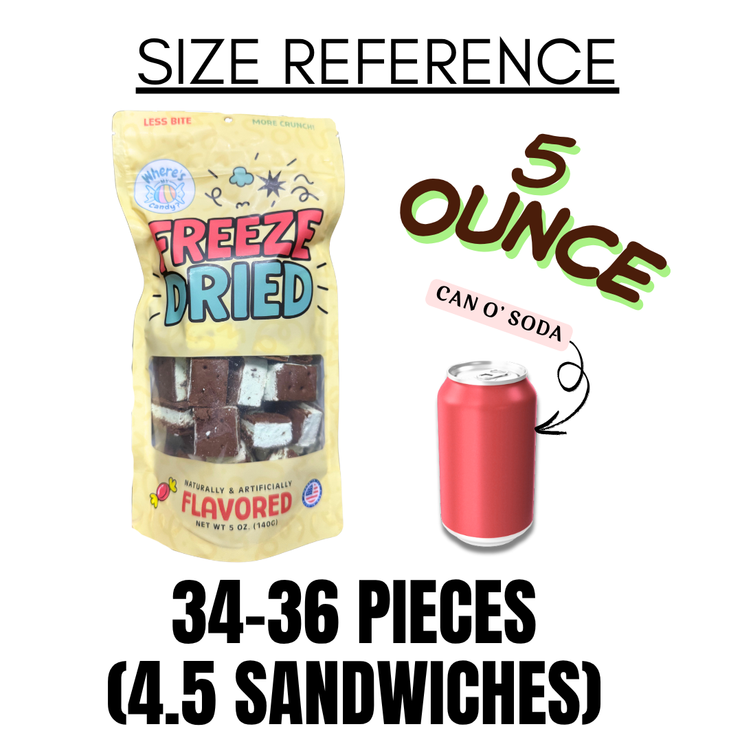 Freeze Dried Mint Chocolate Chip Ice Cream Sandwich Bites