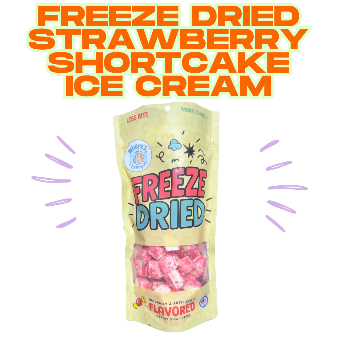 Freeze Dried Strawberry Shortcake Ice Cream Bites