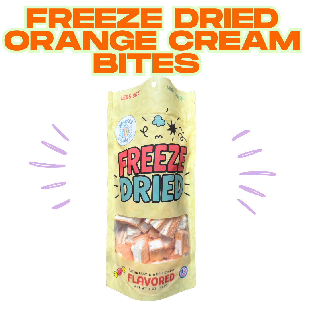 Freeze Dried Orange Cream Ice Cream Bites