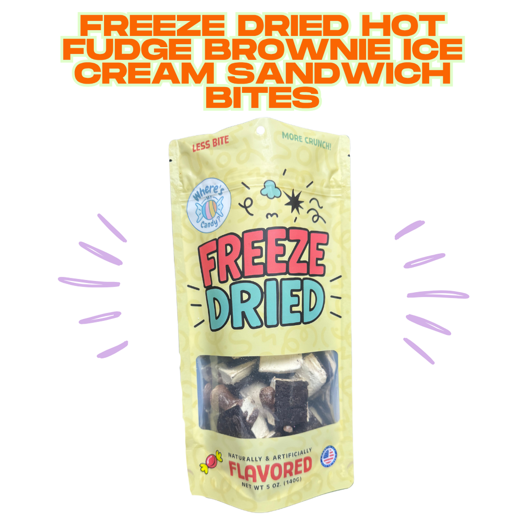 Freeze Dried Hot Fudge Brownie Ice Cream Bites