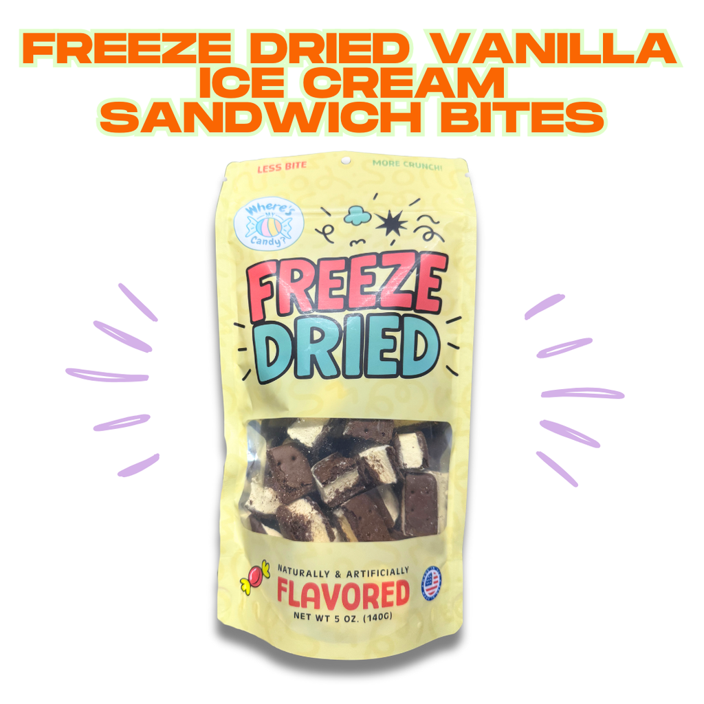 Freeze Dried Vanilla Ice Cream Sandwich Bites